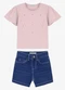 Trick Nick - Conjunto Infantil Blusa com Shorts Azul - variação: Rosa