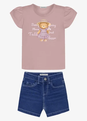 Trick Nick - Conjunto Infantil Blusa com Shorts Rosa - TRICK NICK