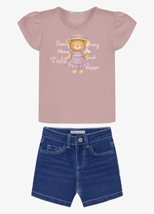 Trick Nick - Conjunto Infantil Blusa com Shorts Rosa - TRICK NICK