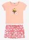 Rovi Kids - Conjunto Infantil Blusa com Shorts Rosa - variação: Rosa