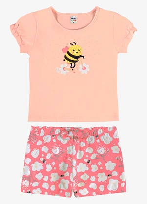 Rovi Kids - Conjunto Infantil Blusa com Shorts Rosa - ROVI KIDS