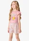 Rovi Kids - Conjunto Infantil Blusa com Shorts Rosa - variação: Rosa