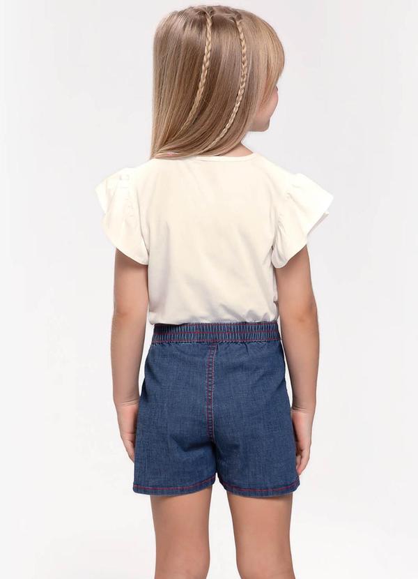 Trick Nick - Conjunto Infantil Blusa com Shorts Saia Bege 2