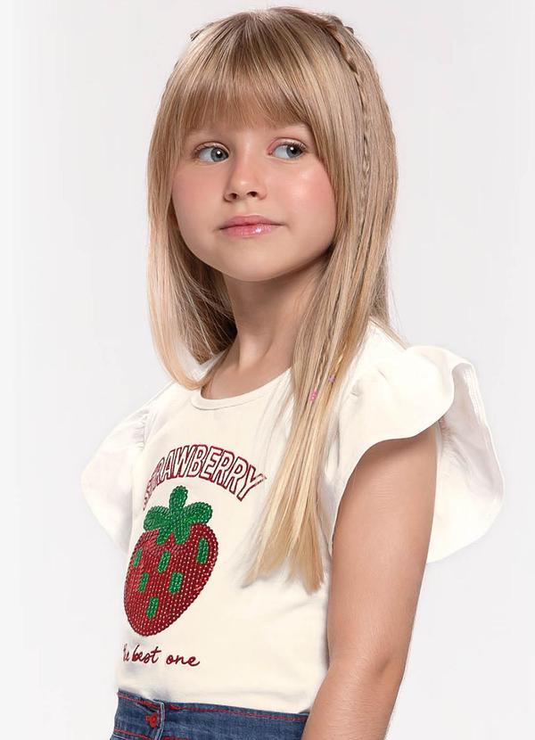 Trick Nick - Conjunto Infantil Blusa com Shorts Saia Bege 4