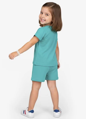 Select - Conjunto Infantil Blusa com Shorts Verde - SELECT