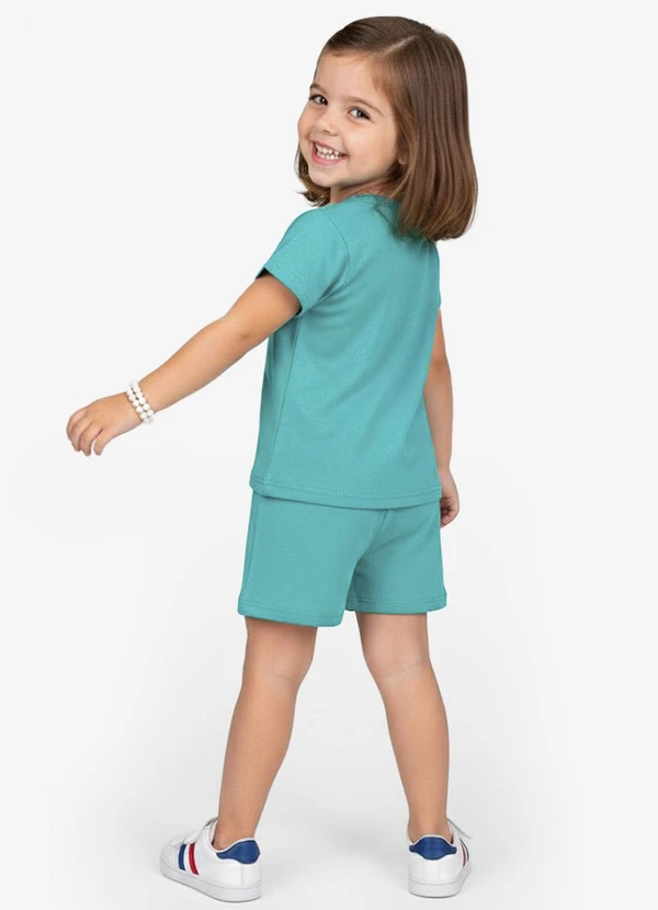 Select - Conjunto Infantil Blusa com Shorts Verde 2