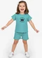 Select - Conjunto Infantil Blusa com Shorts Preto - variação: Verde
