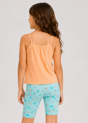 Select - Conjunto Infantil Blusa de Alça e Ciclista Laranj - SELECT