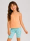 Select - Conjunto Infantil Blusa de Alça e Ciclista Preto - variação: Conjunto Infantil Blusa de Alça e Ciclista (Laranj