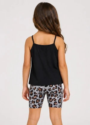 Select - Conjunto Infantil Blusa de Alça e Ciclista Preto - SELECT