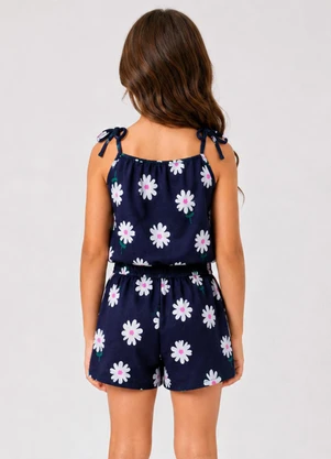 Select - Conjunto Infantil Blusa de Alça e Short Azul - SELECT