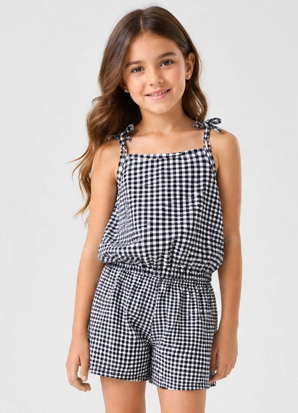 Select - Conjunto Infantil Blusa de Alça e Short Azul