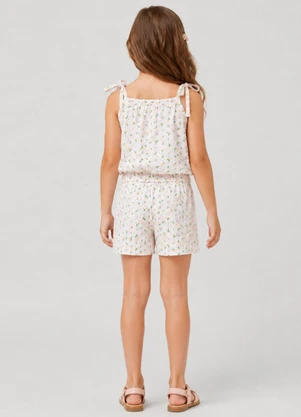 Select - Conjunto Infantil Blusa de Alça e Short Branco - SELECT
