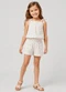 Select - Conjunto Infantil Blusa de Alça e Short Azul - variação: Branco