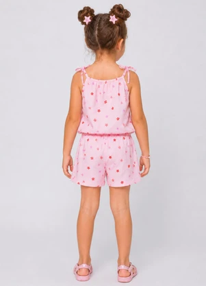 Select - Conjunto Infantil Blusa de Alça e Short Rosa - SELECT