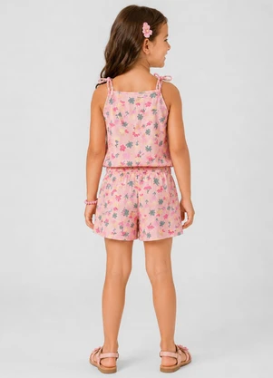 Select - Conjunto Infantil Blusa de Alça e Short Rosa - SELECT