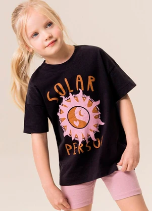 Bugbee - Conjunto Infantil Blusa e Bermuda Biker Cinza - BUGBEE
