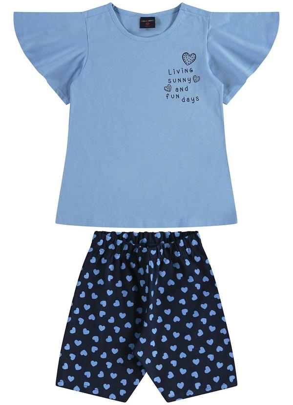 Guloseima - Conjunto Infantil Blusa e Ciclista Azul