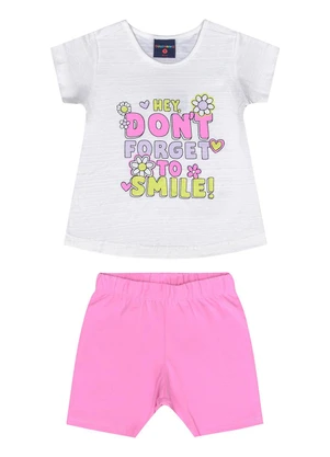 Guloseima - Conjunto Infantil Blusa e Ciclista Bege - GULOSEIMA