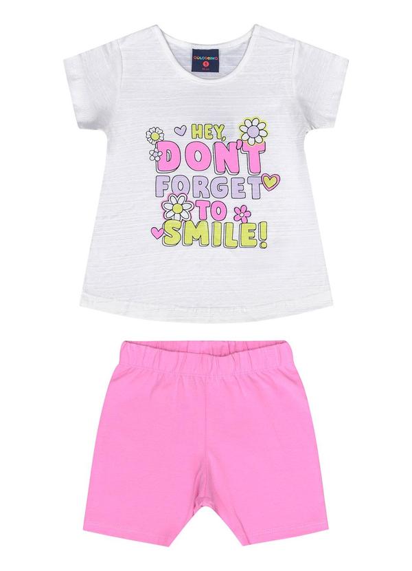 Guloseima - Conjunto Infantil Blusa e Ciclista Bege