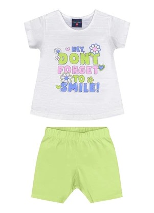 Guloseima - Conjunto Infantil Blusa e Ciclista Bege - GULOSEIMA