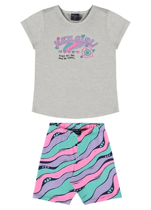 Guloseima - Conjunto Infantil Blusa e Ciclista Cinza - GULOSEIMA