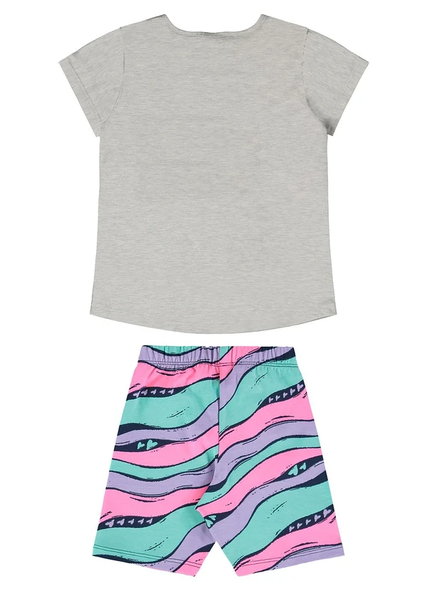 Guloseima - Conjunto Infantil Blusa e Ciclista Cinza 2