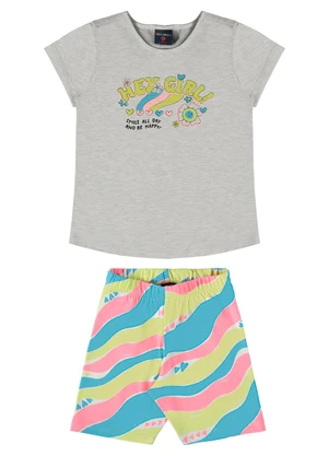 Guloseima - Conjunto Infantil Blusa e Ciclista Cinza - GULOSEIMA