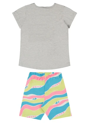 Guloseima - Conjunto Infantil Blusa e Ciclista Cinza - GULOSEIMA