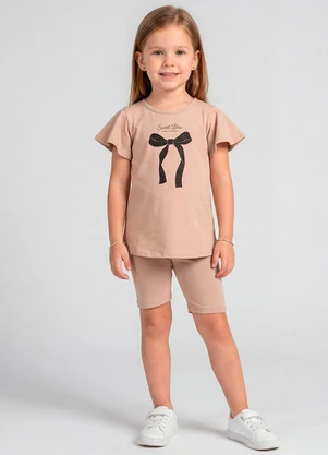 Select - Conjunto Infantil Blusa e Ciclista Marrom - SELECT