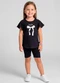 Select - Conjunto Infantil Feminino Blusa e Ciclista Azul - variação: Preto