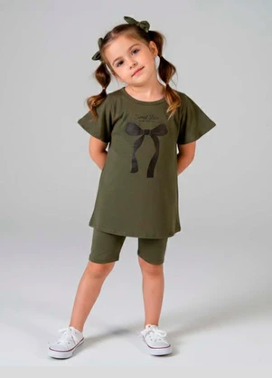 Select - Conjunto Infantil Blusa e Ciclista Verde - SELECT