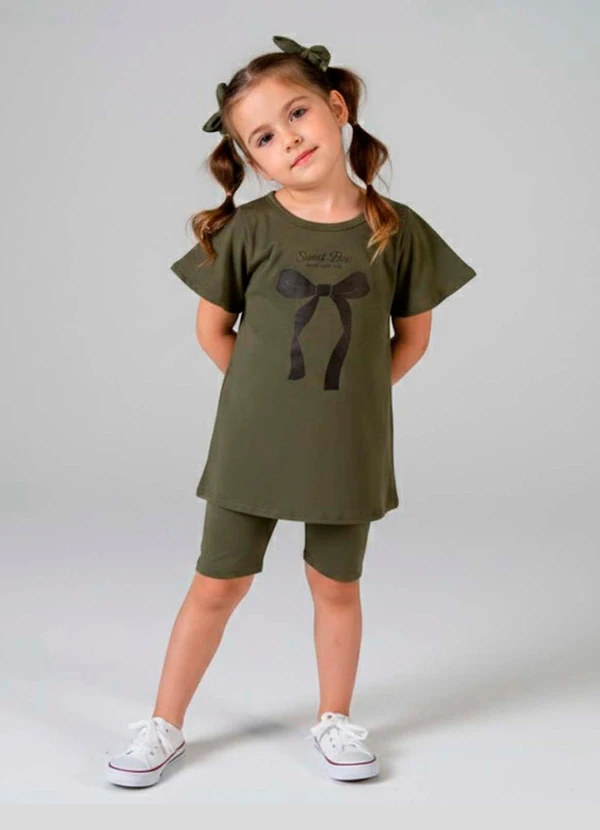 Select - Conjunto Infantil Blusa e Ciclista Verde