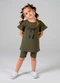 Select - Conjunto Infantil Blusa e Ciclista Marrom - variação: Verde