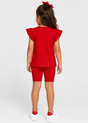 Select - Conjunto Infantil Blusa e Ciclista Vermelho - SELECT