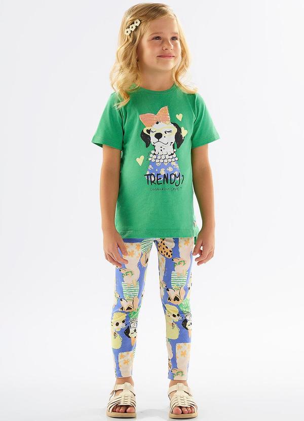 Up Baby - Conjunto Infantil Blusa e Legging Verde