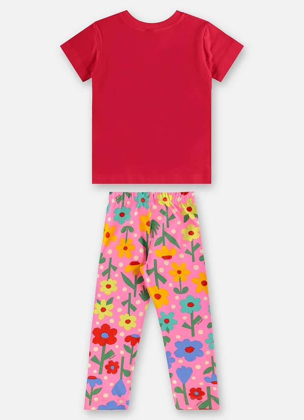 Up Baby - Conjunto Infantil Blusa e Legging Vermelho 3