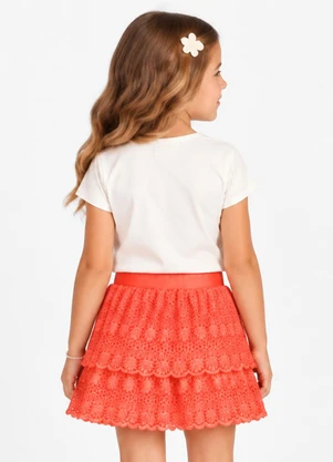 Trick Nick - Conjunto Infantil Blusa e Saia Laranja - TRICK NICK