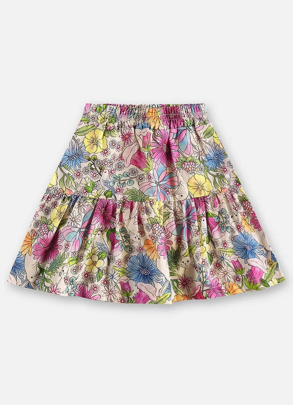 Up Baby - Conjunto Infantil Blusa e Saia-Short Bege 4