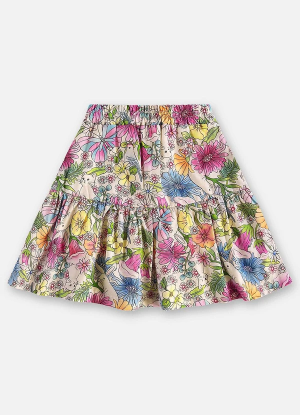 Up Baby - Conjunto Infantil Blusa e Saia-Short Bege 7