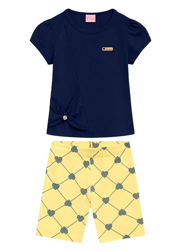 Duduka - Conjunto Infantil Blusa e Short  Azul