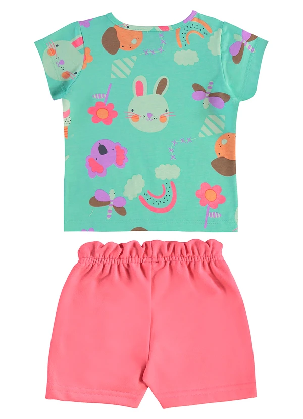 Bee Loop - Conjunto Infantil Blusa e Short Verde 2