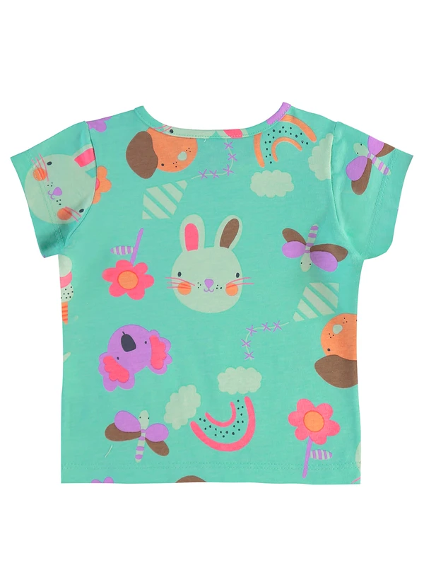 Bee Loop - Conjunto Infantil Blusa e Short Verde 4
