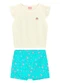 Duduka - Conjunto Infantil Blusa e Short  Rosa - variação: Bege