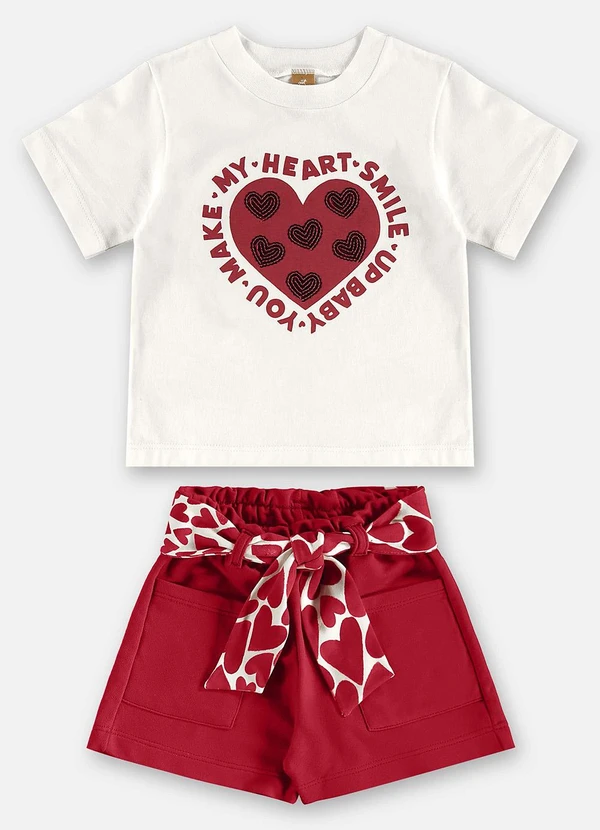 Up Baby - Conjunto Infantil Blusa e Short Bege 2