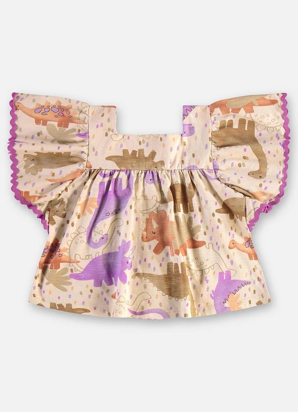 Up Baby - Conjunto Infantil Blusa e Short Bege 3