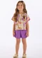 Up Baby - Conjunto Infantil com Blusa e Short Bege - variação: Bege