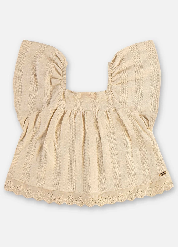 Up Baby - Conjunto Infantil Blusa e Short Bege 4