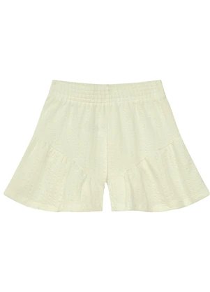 Duduka - Conjunto Infantil Blusa e Short  Bege - DUDUKA