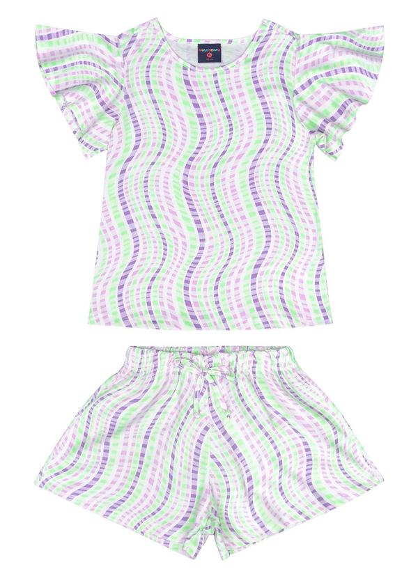Guloseima - Conjunto Infantil Blusa e Short Branco